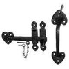 DoorFittings4U Black Antique Cottage Suffolk Thumb Latch Comes with Lock Pin