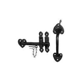 DoorFittings4U Black Antique Cottage Suffolk Thumb Latch Comes with Lock Pin