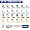 haisstronica 24 in 1 Interchangeable Heads Ratchet Wrench Set with