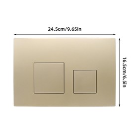 ACESOME Push Plate Toilet Cistern Replacement Parts, Flush Plate Fit for sigma01 sigma10 sigma20 sigma21 sigma30 sigma50 sigma60, ABS Dual Flush Plate Compatible with geberit with Button (Gold)