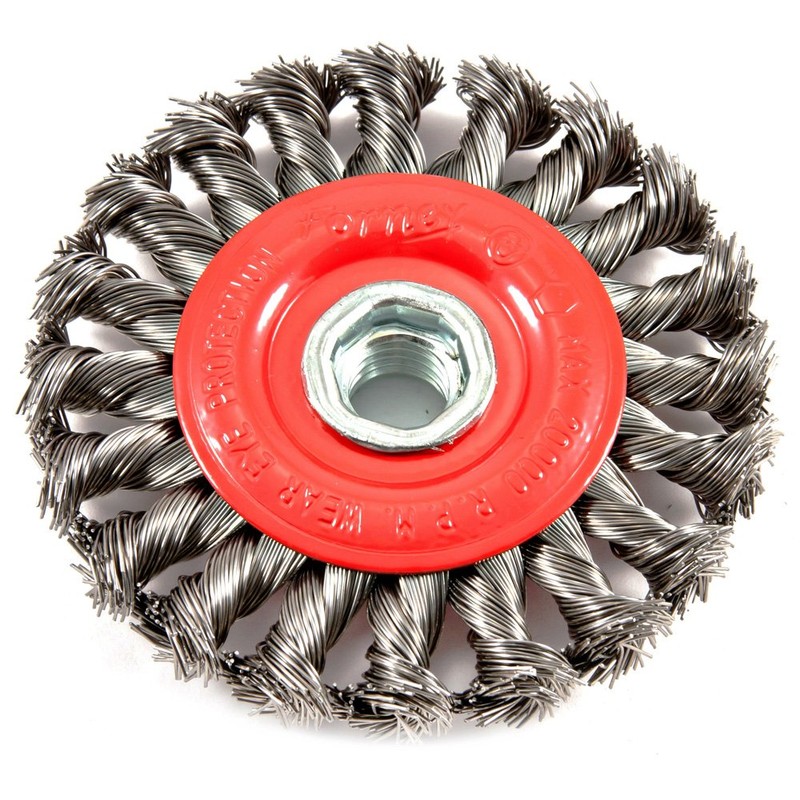 Forney 72759 4-Inch x .020 x 5/8-11 Knot Wire Wheel