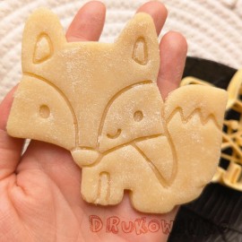 Drukowanko Sweet Fox Sitting Anime Cartoon Character Wild Animal Forest Cookie Cutter - XSmall - 4x4cm Regular Cutter