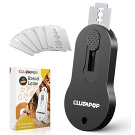 CLUEAPOP Bread Lame, Magnetic & Reusable Bread Lame Dough Scoring Tool, Bread Lame Blades Tool, Anti-Slip Handle with Long Retractable Razor, Sourdough Scoring tool for Bread Making