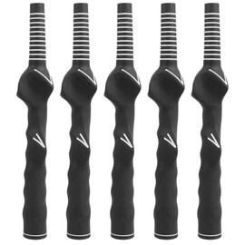 5PCS Golf Swing Club Hand Grip Rubber Beginner Practice Training Correction AccessoryHole Diameter 12.5mm Black