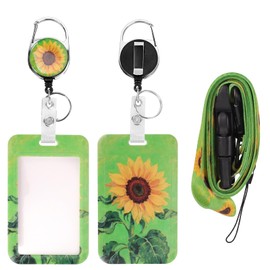 ID Badge Holder with Lanyard and Retractable Badge Reel Clip Set, Funny Work Id Card Holder for Nurse Doctor Teacher ID Proximity Key Cards Drivers Licenses, and Passes