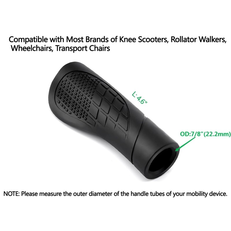 2 Pcs Knee Scooter Hand Grips, Knee Scooter Accessories, Replacement