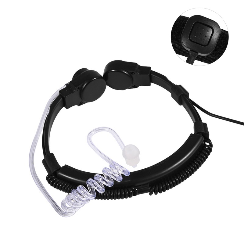 Throat Mic Headset Acoustic Tube Earpiece PTT for Baofeng UV5R
