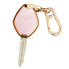QIXIUBIA For Mitsubishi Key Fob Cover Smart Key Shell with Keychain Fit for Mitsubishi Eclipse Endeavor Galant Lancer Outlander (4-Button-Pink)