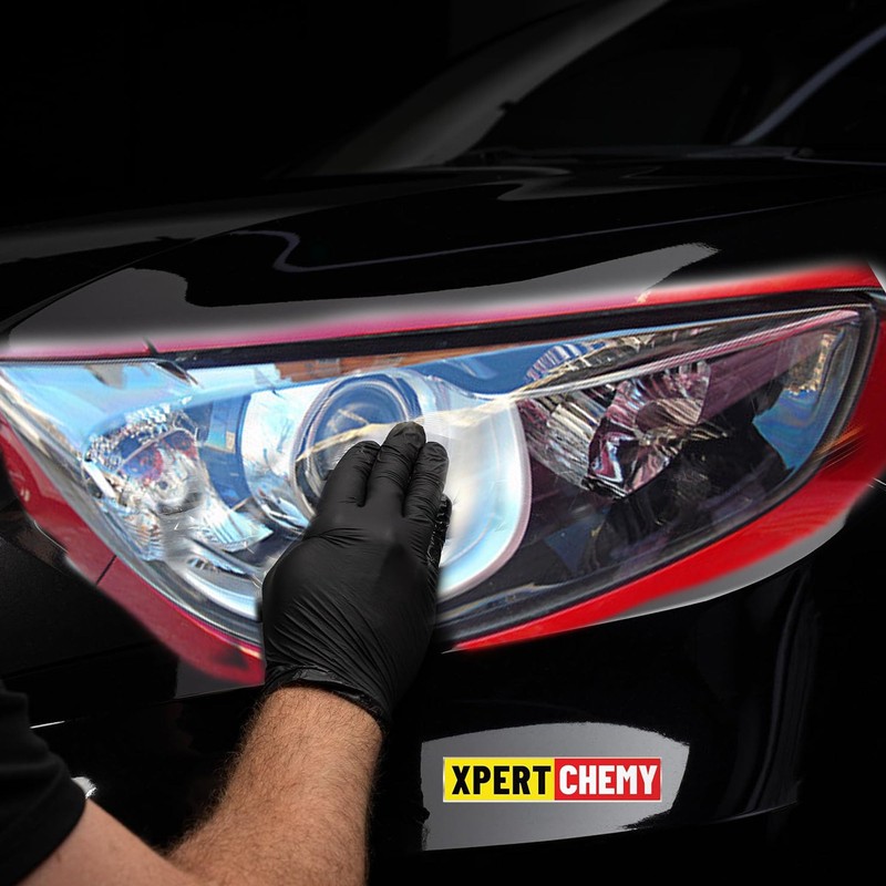 XPERTCHEMY Autoscheinwerfer-Restaurierungsset, Scheinwerferreiniger und -entferner für Vergilbung, Trübung und hartnäckige