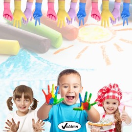 Valdern" Kids Gloves Disposable, Nitrile Gloves - Latex Free, Powder Free - for Crafting, Painting, Cleaning- Mixed Colors 20 Pairs