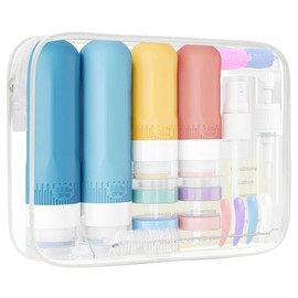 BREENHILL 20PCS Travel Bottles Set for Toiletries,Travel Size Leak Proof Reusable Containers for Shampoo and Conditioner Bottles Travel Accessories