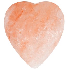 Pure Himalayan Salt Works Heart Massage Stone, Pink Crystal Hand-Carved Stone for Massage Therapy, Deodorant and Salt and Sugar Scrubs, 2.75” W x 3” H x 1.5” D