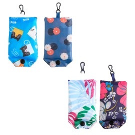 Bojueshaw 4pcs Foldable Shopping Bag,Waterproof Tote Shopping Bag,Washable Grocery Bags,Eco Tote Shopping Bag for Daily Shopping,Travel,Outdoors