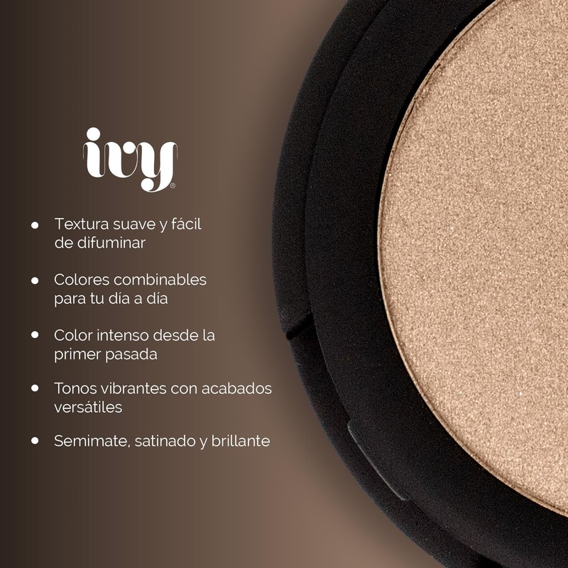 Kit Sombra Compacta IVY HD Radiant Sand y 5 Delineadores