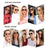 SOJOS Retro Vintage Round Polarized Sunglasses for Women Men Small