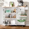 Kitchen Island with Storage, Rolling Kitchen Island Cart with Drop
