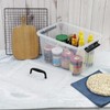 Yubine Clear Plastic Bin, Latching Box with Lid, Handls (12