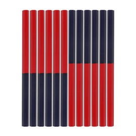 12 Pcs Erasable Dual Colored Pencils Red and Blue Hexagonal Precision Marking Checking Pencils for Woodworking Homework Drawing Lines Dual Color Drawing General Use