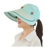 Jemis Women's X-large Brim Sun Visor (blue canvas)