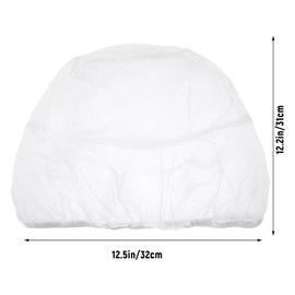 phnydreg 8Pcs Cowboy Hat Rain Covers Plastic Hat Waterproof Cover Cowboy Hat Covers for Dust Unisex Travel Hat Storage Cover (8, White)