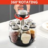 6-Jar Revolving Spice Rack Organizer Holder, Kitchen Countertop Seasoning Stand