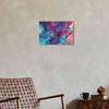 ART.COM Stretched Canvas Print Bright Artistic Splashes. Abstract Painting Color