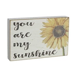Poor Boy Woodworks Mini Wood Block Sign (You are My Sunshine),4.25 inch L x 2.75 inch H x 0.5 inch D