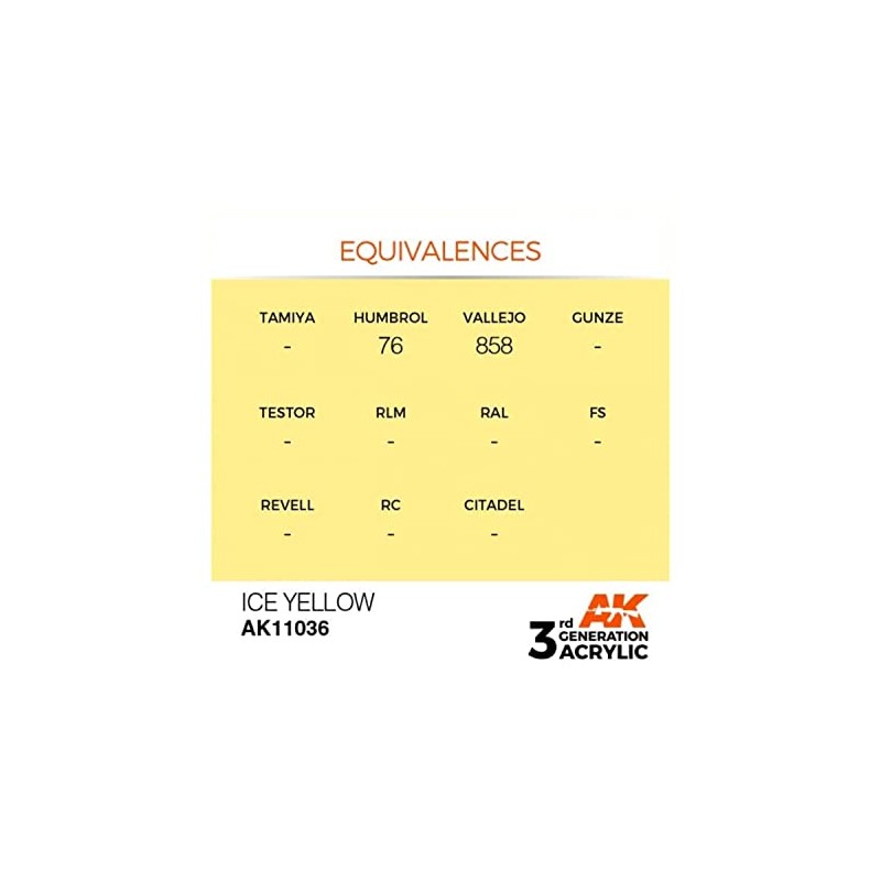 AK Interactive 3rd Gen Acrylic Ice Yellow 17 ml