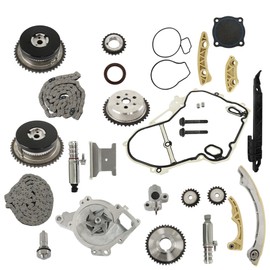 munirater Timing Chain Kit VCT Selenoid Actuator Gear Water Pump Replacement for Ecotec 2.0L 2.4L