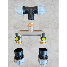 Mdpe Water Supply Pipe Compression Fittings with Metal Manifold/Splitter,Available for 20mm Or 25mm Pipe (20mm tee)