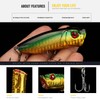 DAMIDEL 5 Pcs 2.75in/12g Popper Fishing Lures Fishing Lure Baits