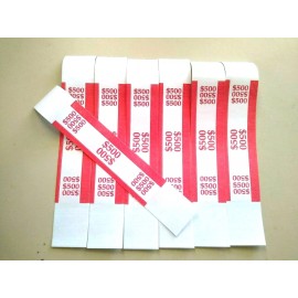Papr Products 100 RED - $500 SELF-SEALING CURRENCY STRAPS/BANDS