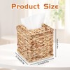 Water Hyacinth Handwoven Tissue Box Cover Rattan Wicker Tissue Box