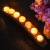Wood Bridge Candle Stand, Tea Light Arch Holder, 7 in
