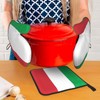 Italy Flag Print Heat Resistant BBQ Gloves Oven Mitts and