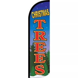 NeoPlex Christmas Trees  3 ft X 11 1/2 ft Windless Swooper Flag (Flag Only)