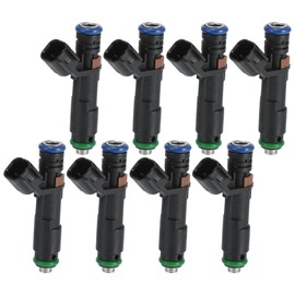 INFINAUTO Fuel Injector, Engine Fuel Injection Nozzle No.5C3Z-9F593-DC for FORD F-150 2005-2006 V8 5.4L for LINCOLN NAVIGATOR 2005-2007 V8 5.4L Black, 8 Pcs