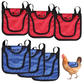 Tideme 6 Pcs Chicken Saddles for Hens, Adjustable Hen Saddles, Chicken Sweater Aprons, Protects Back and Sides Pecking, Chicken Feather Protectors, Poultry Accessories for Outdoor Use