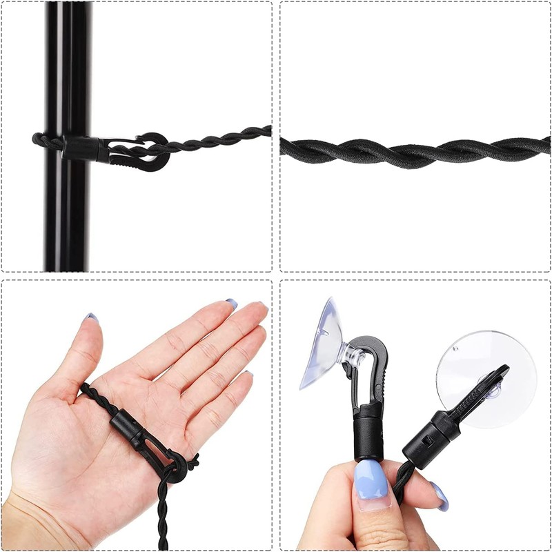 Suction Cups Clothes Drying Rope,2PCS Clothes Line with Suction Cup,Travel