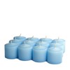 Light Blue Unscented Votive Candles 15 Hour - Box of 12