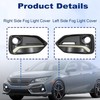 GXARTS 2PCS Black Left and Right Side Front Bumper Fog
