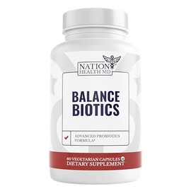 NATION HEALTH MD Balance Biotics Supplement - Probiotics Formula with Signature Blend for Gut Microbiota, 1 Bottle