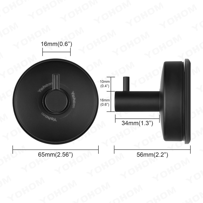 YOHOM Vacuum Suction Cup Hooks Bathroom Suction Hooks Stainless Steel