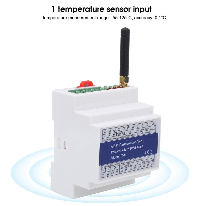 GSM SMS Temperature Alarm, Power Failure Alarm for Home Security,