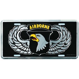 Honor Country 101st Airborne Wings License Plate