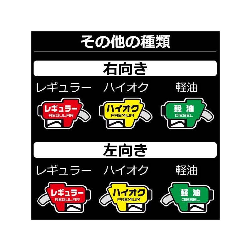 Fuel Sticker, Left Facing, (Hi-Octance) Prevents Mistakes in Gasoline When