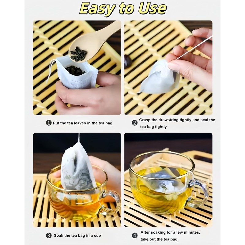 400 PCS Disposable Tea Bags for Loose Leaf Tea-Tea Filter