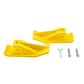 RADREPLA 2pcs Tractor Bucket Ski Edge Tamer Skid Protector Snow Leaf Removal Bucket Protector, Yellow