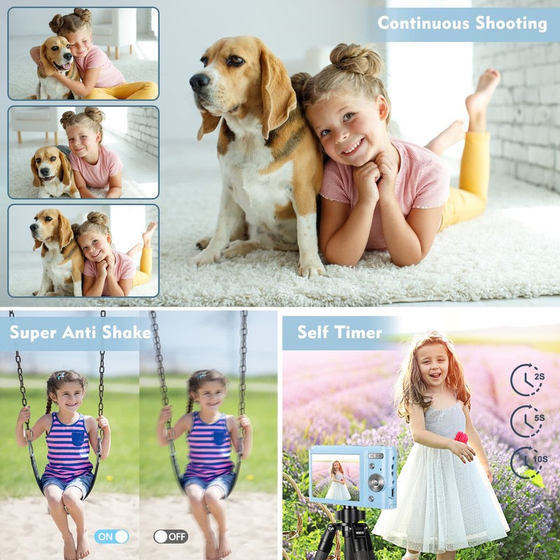 Digital Camera Autofocus with 32GB Card 1080P Photo Camera