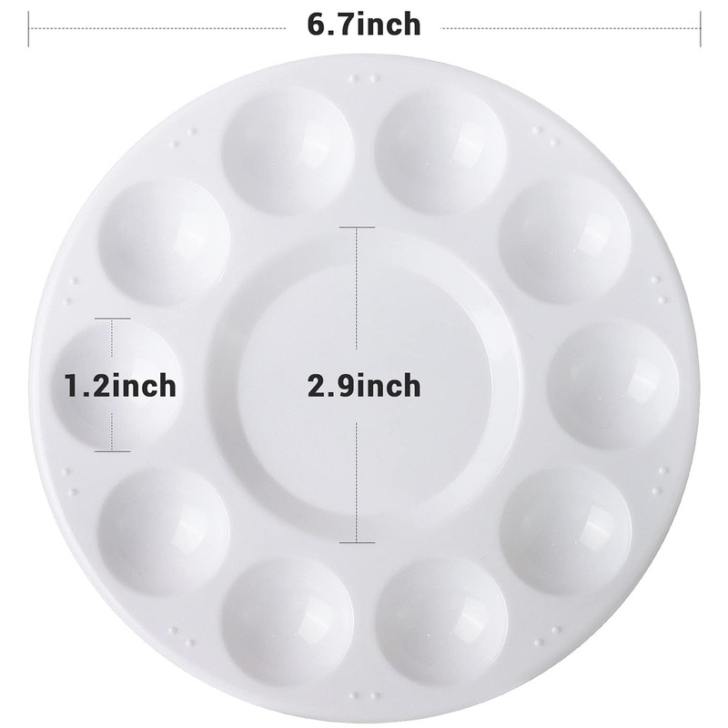 6 Pack Paint Tray Palettes, Plastic Paint Pallet for Kids